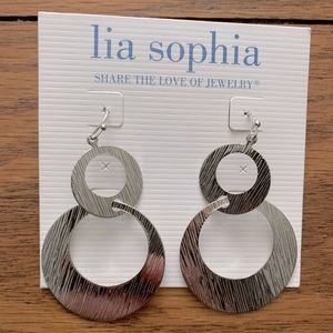 Lia Sophia Silver "Discotheque" Earrings--RETIRED--Never Worn
